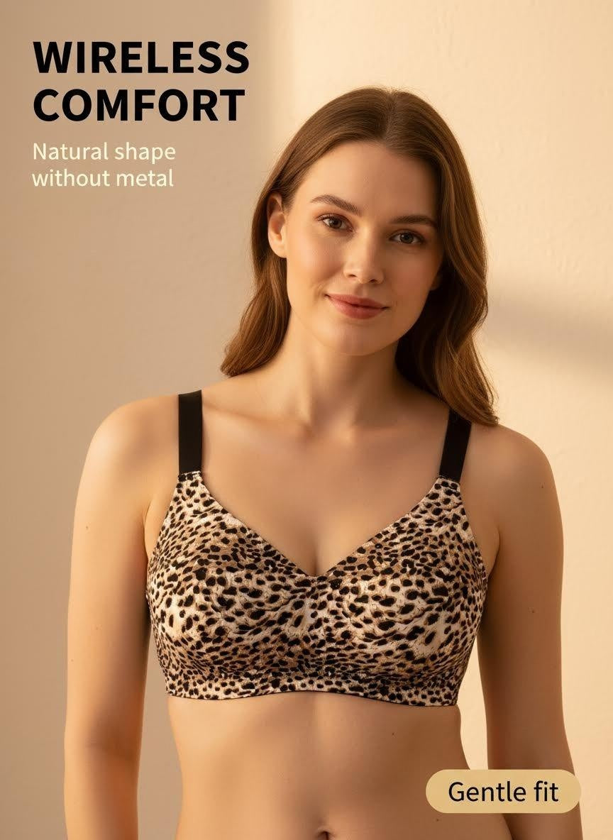 Wild Ease™ Wireless Leopard Bra