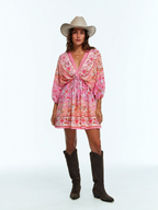 Blush Bloom Boho Mini Dress