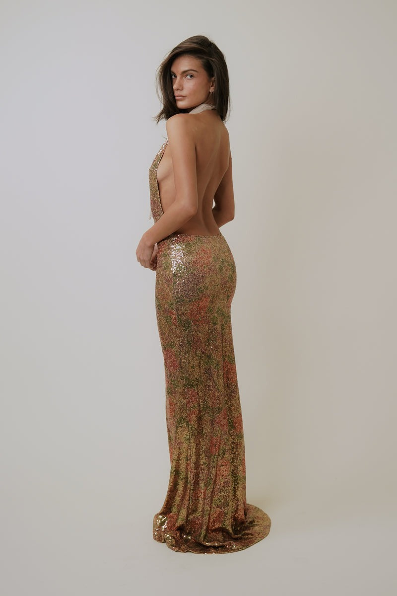 The Aurelia Sequin Maxi Dress