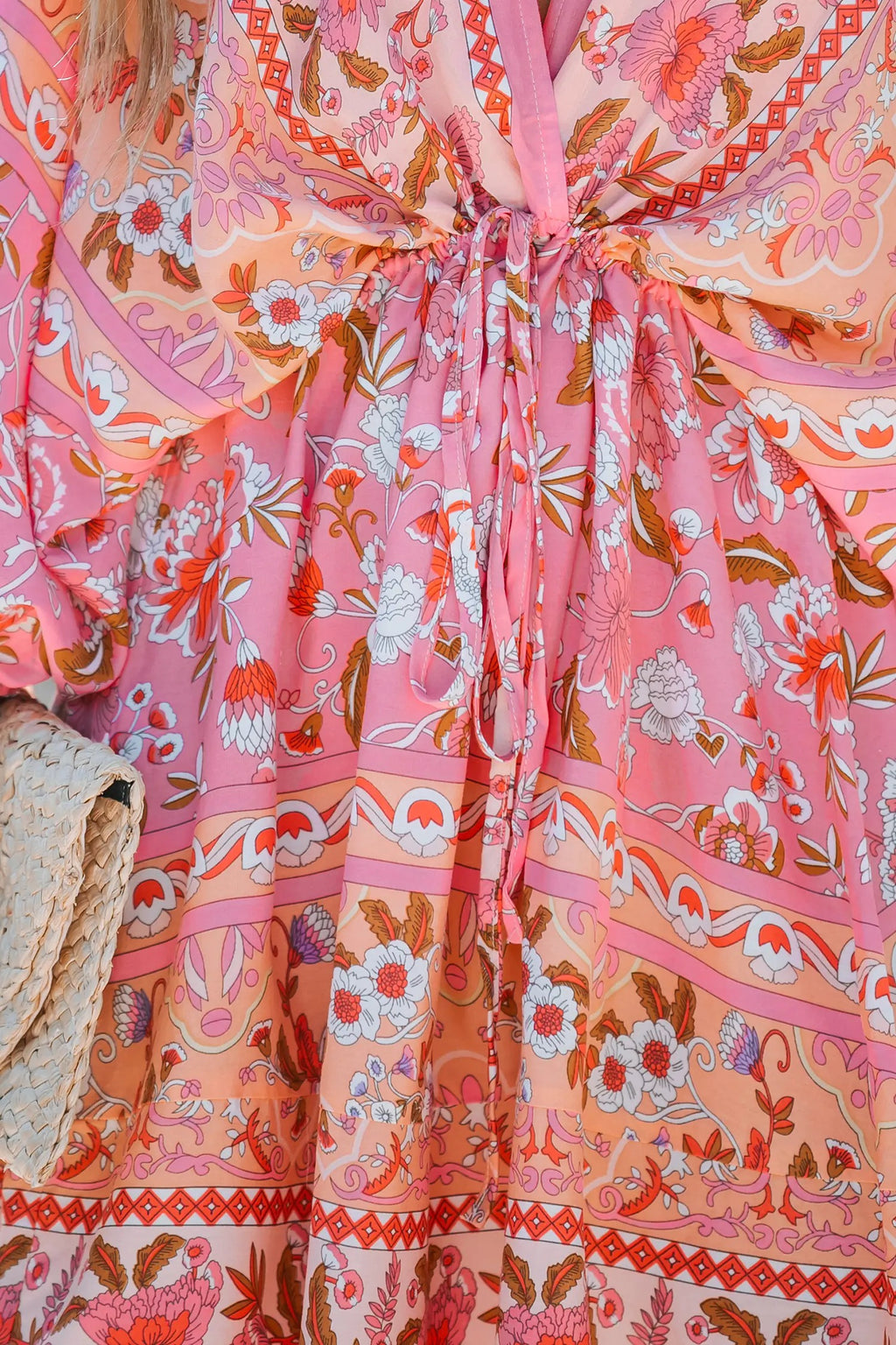 Blush Bloom Boho Mini Dress
