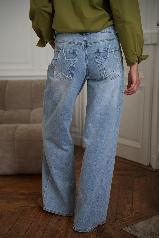 IntimaBay Star Patch Panel Jeans