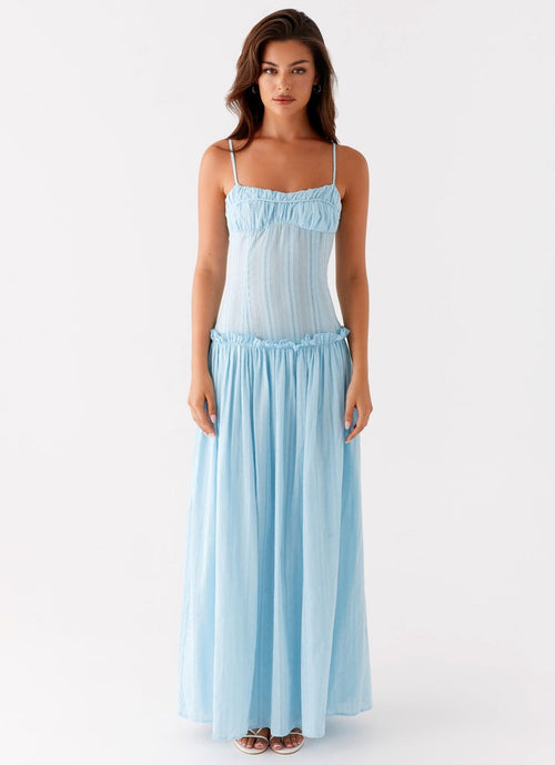Aurelia Whisper Drop-Waist Maxi Dress