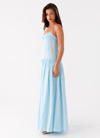 Aurelia Whisper Drop-Waist Maxi Dress