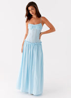 Aurelia Whisper Drop-Waist Maxi Dress