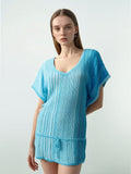 Marina Pleated V-Neck Tunic
