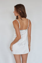 Rhinestone Satin Mini Dress