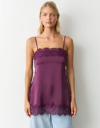 Veloura Lace Satin Cami Top
