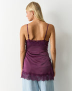 Veloura Lace Satin Cami Top