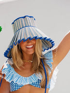 Solea Wavy Brim Sun Hat – Ocean Stripe