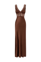 Valencia Silk Lace Maxi Dress