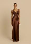 Valencia Silk Lace Maxi Dress