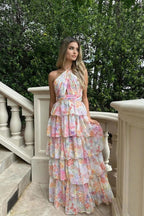 Blush Garden Tiered Maxi Dress