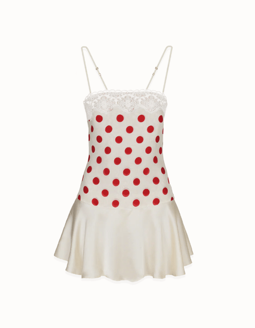 Cherry Kiss Lace Mini Dress - IntimaBay