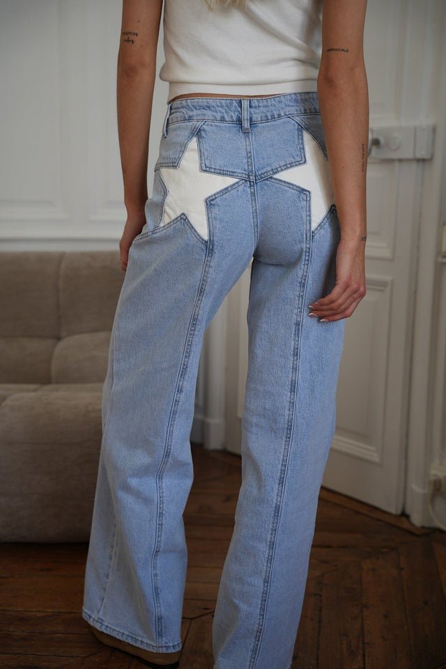IntimaBay Star Patch Panel Jeans - IntimaBay