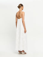 Ivory Eyelet Maxi Dress - IntimaBay