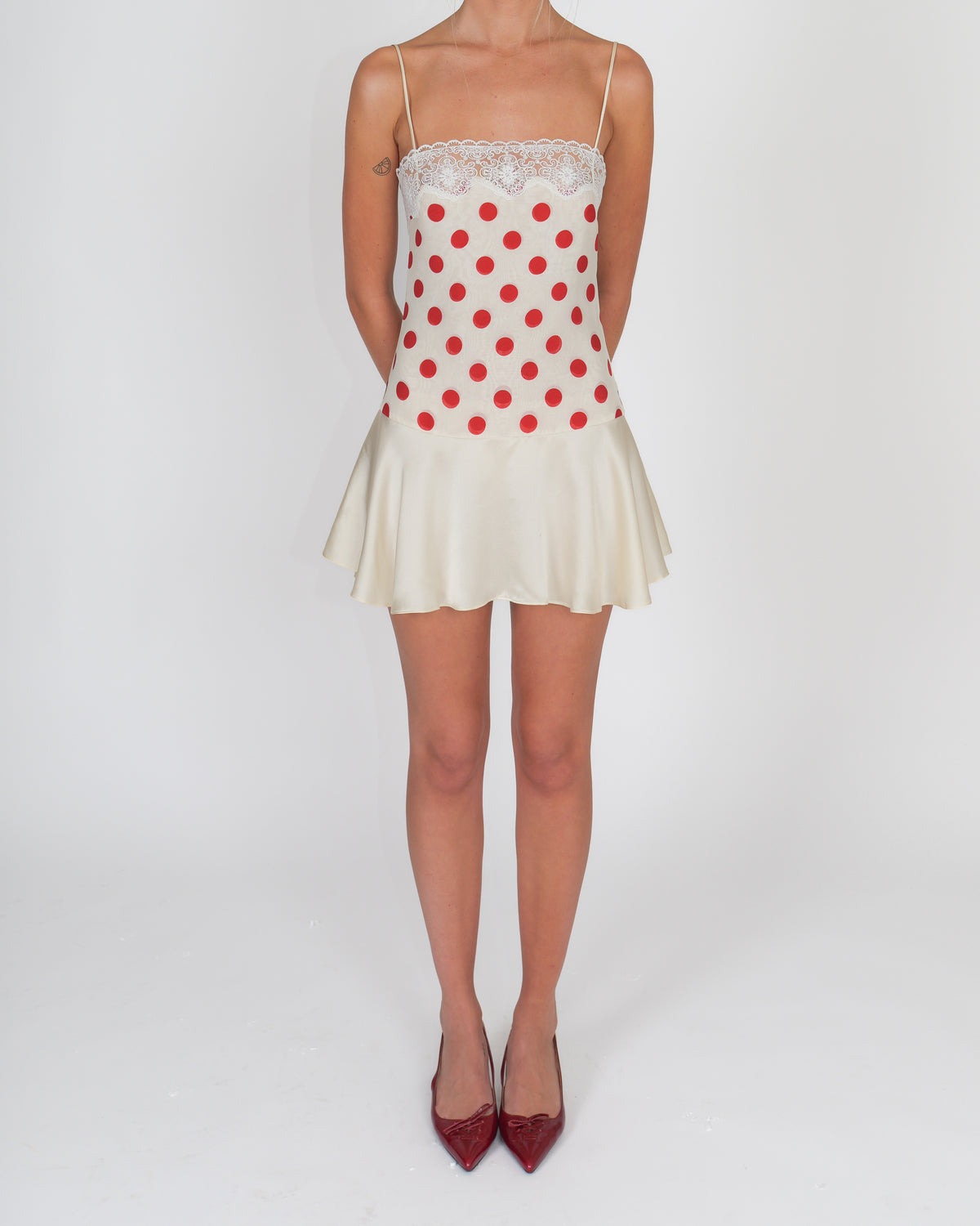 Cherry Kiss Lace Mini Dress