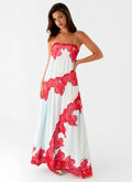 Scarlet Lace Flow Maxi Dress - IntimaBay