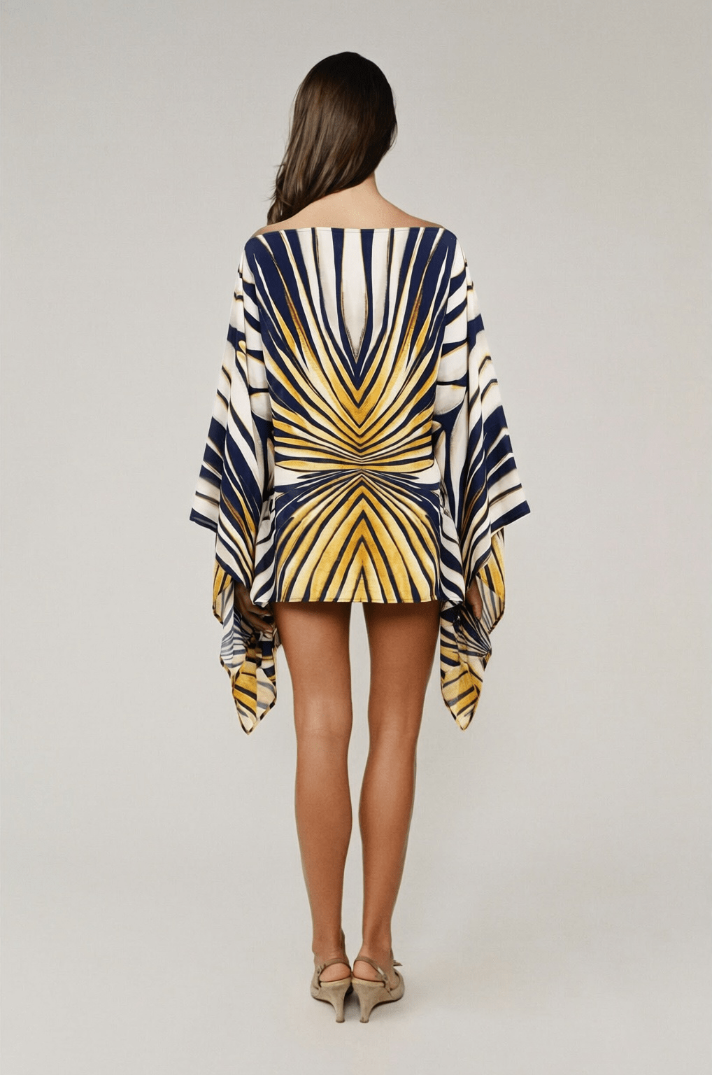 Solara Geometric Wrap Mini Dress - IntimaBay