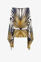 Solara Geometric Wrap Mini Dress - IntimaBay