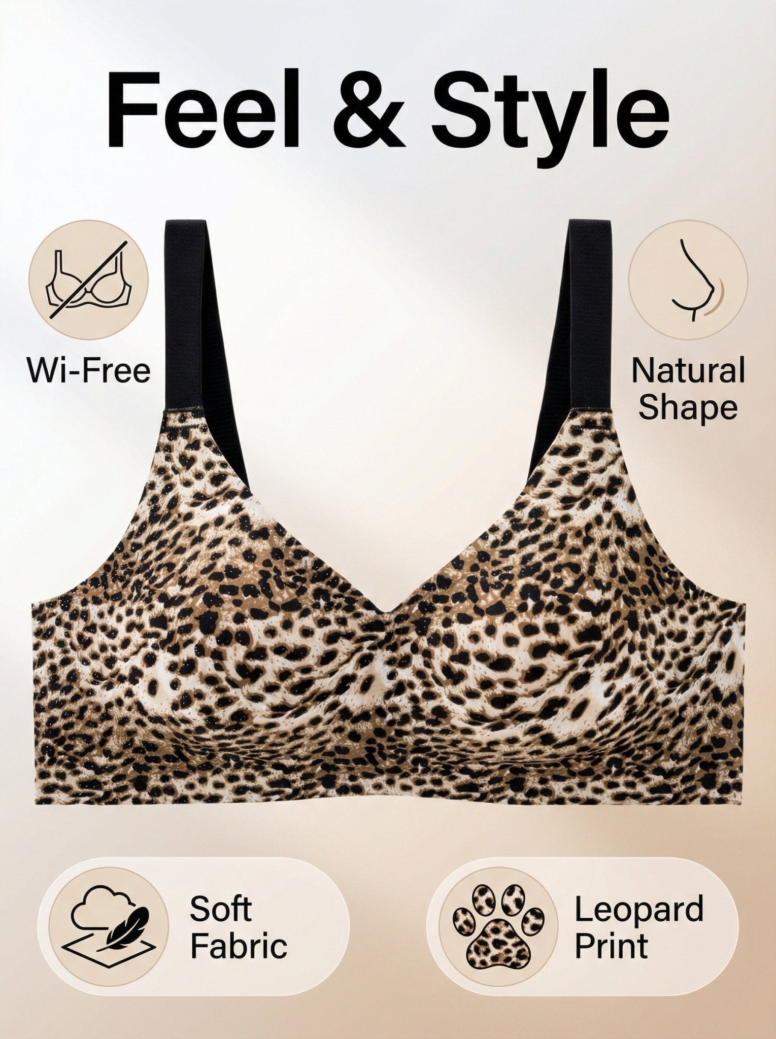 Wild Ease™ Wireless Leopard Bra - IntimaBay